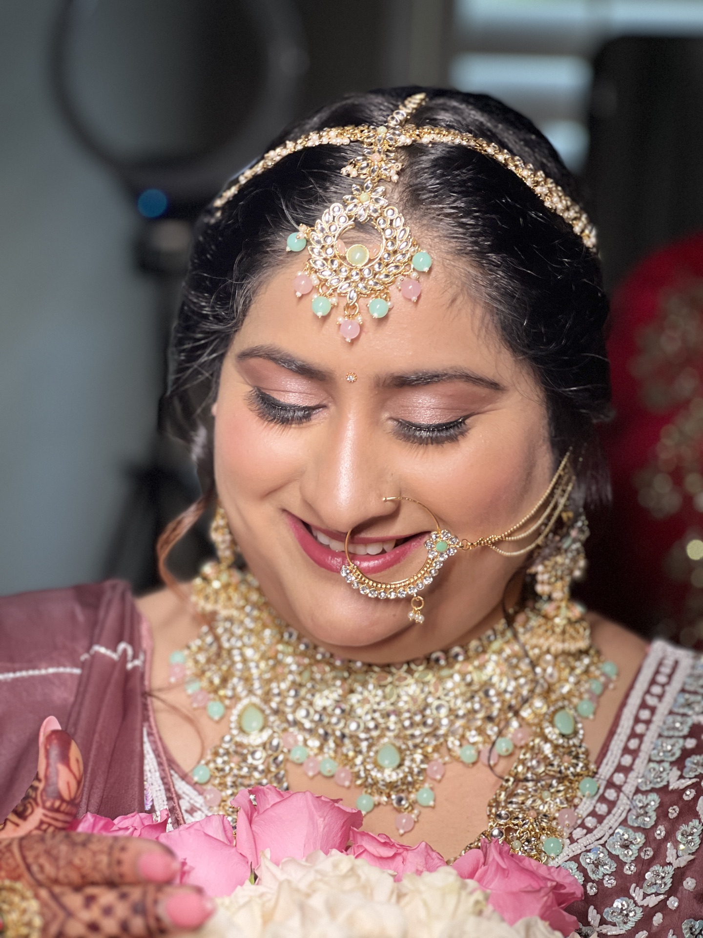 Bridal glam makeup for desi wedding by CurlyRootsByRitu
