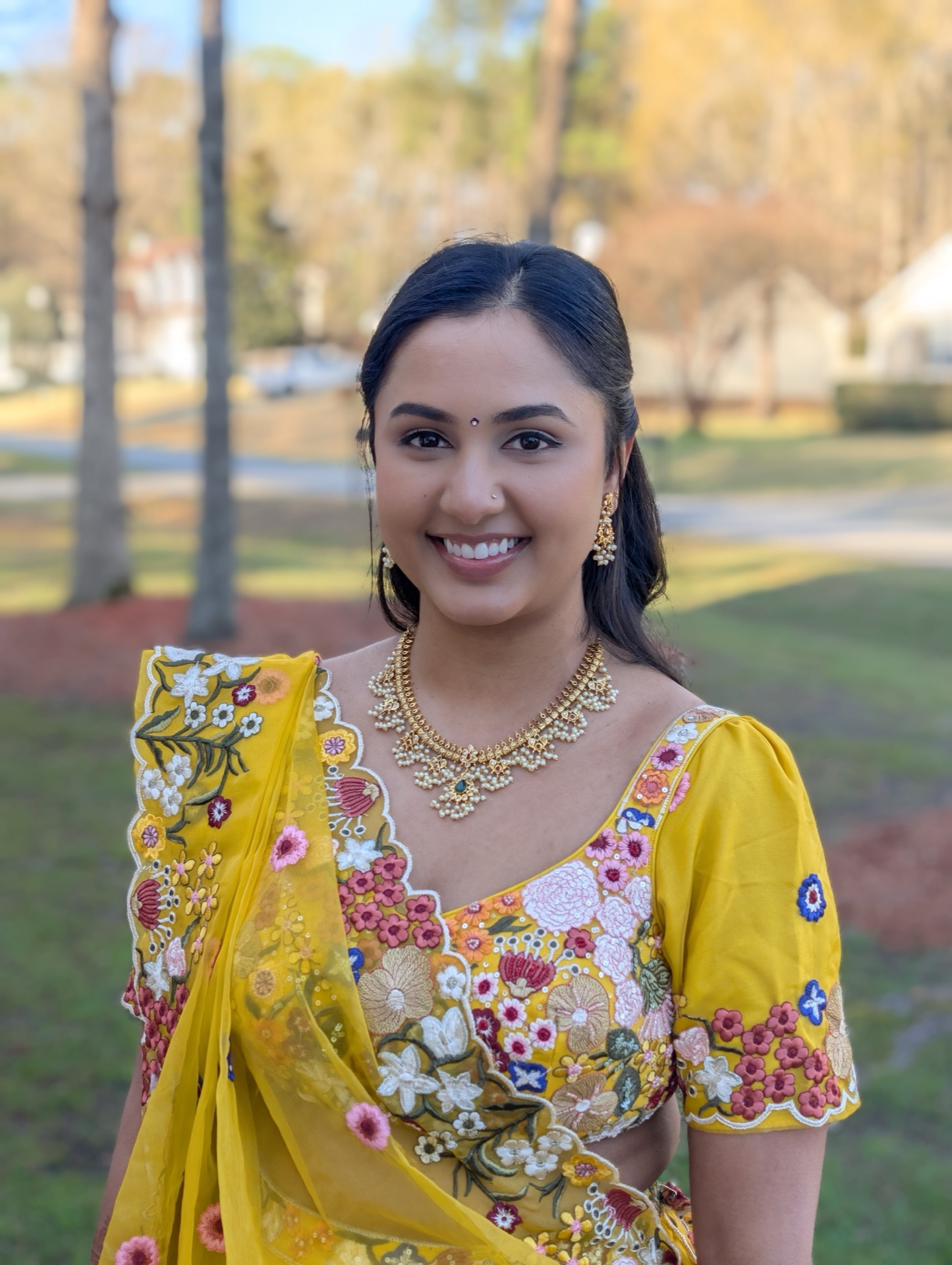 South Asian engagement makeup and hair by Ritu Patel NC