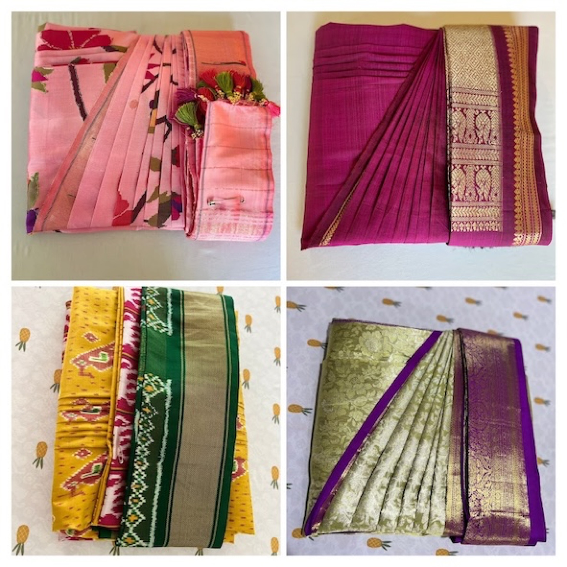 Pre-pleated saree by CurlyRootsByRitu